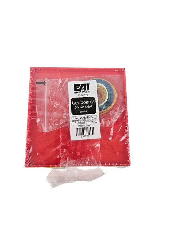 EAI Education 5 in Two Sided Geoboards Set of 6 New Sealed #534209 Math Geometry - Picture 2 of 7
